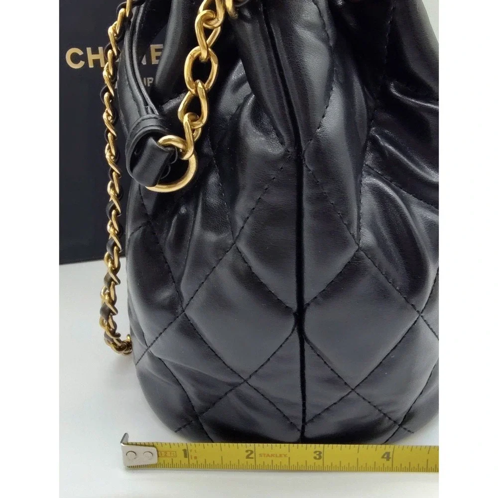 Chanel Black Quilted Makeup Bucket/Pouch (GWP)